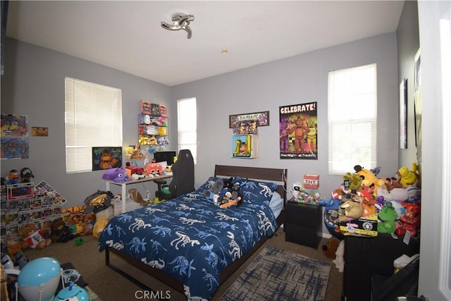 view of carpeted bedroom