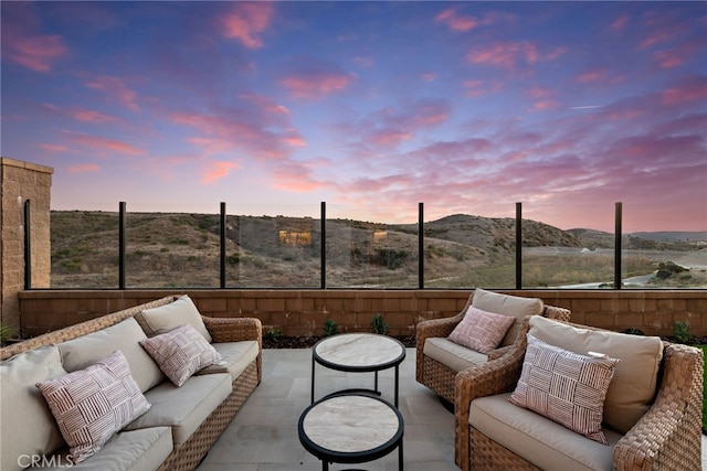 view of patio featuring outdoor lounge area