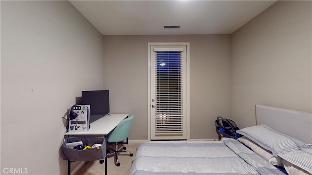 view of carpeted bedroom