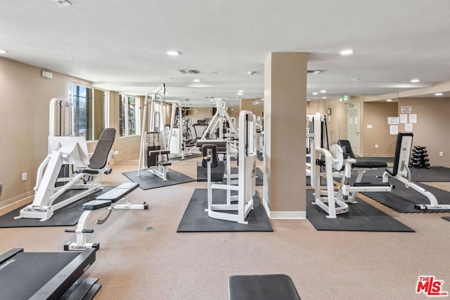 view of exercise room