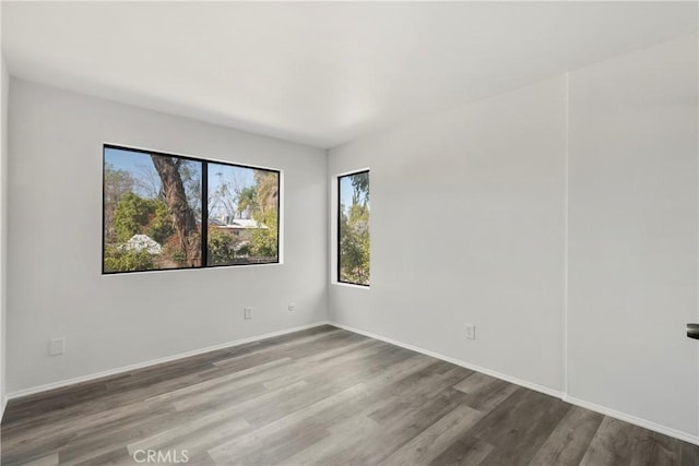 empty room with wood-type flooring