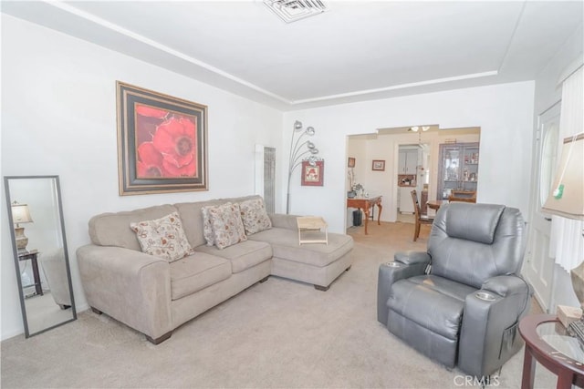 view of carpeted living room