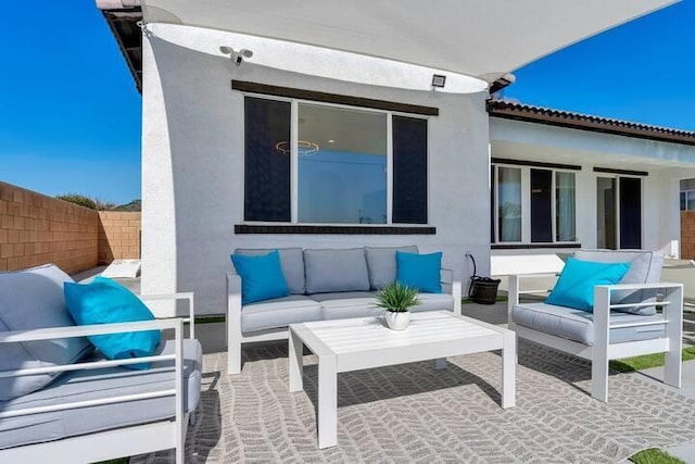 view of patio / terrace featuring an outdoor hangout area