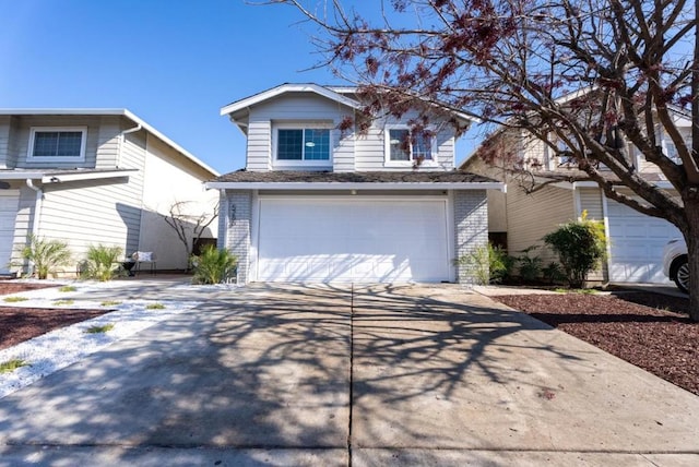 view of front facade with a garage