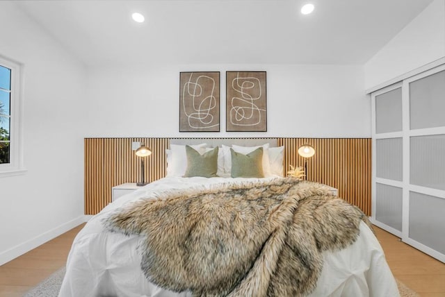 bedroom featuring hardwood / wood-style floors