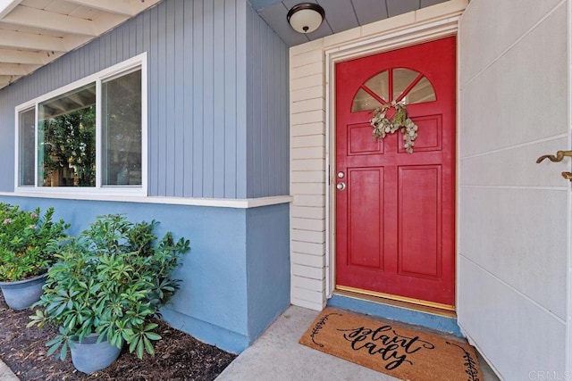 view of doorway to property