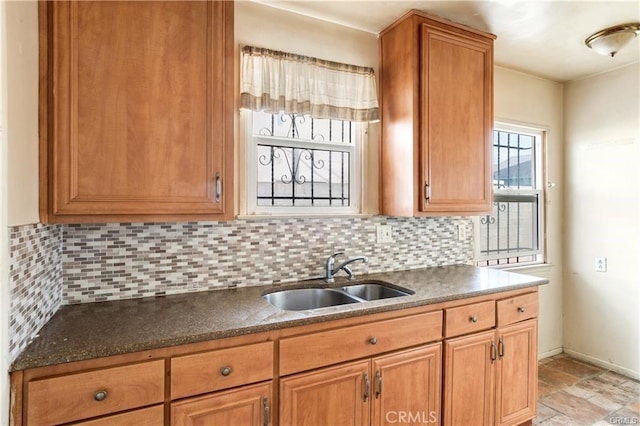 kitchen with sink and backsplash