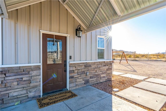 view of doorway to property