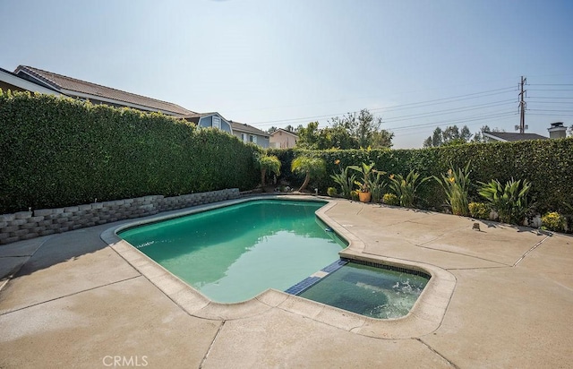 view of pool featuring a patio area