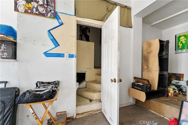 interior space with carpet floors