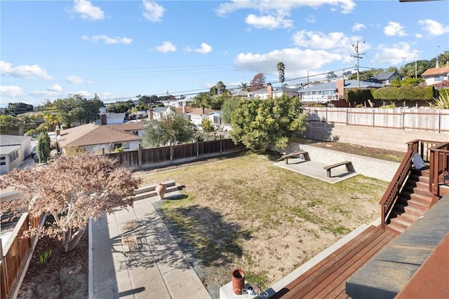 view of yard with a patio area