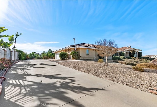 view of front of home featuring a garage