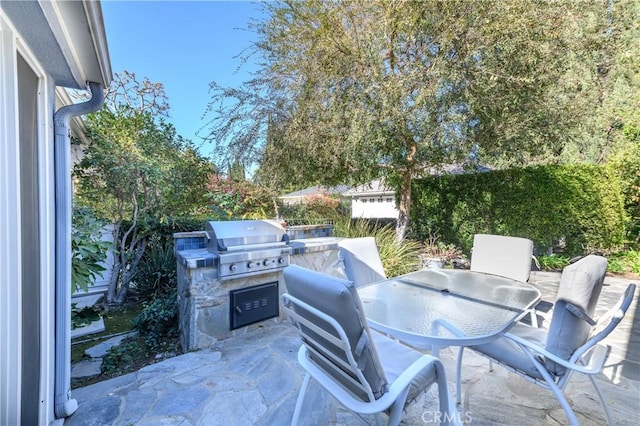 view of patio / terrace with a grill