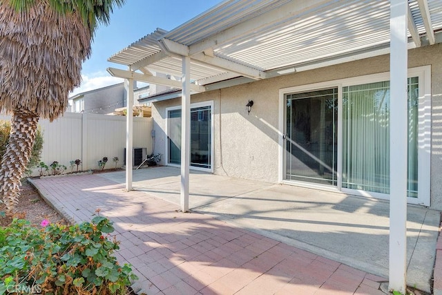 view of patio / terrace with a pergola