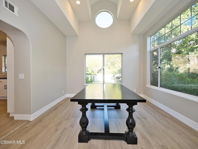 interior space featuring light hardwood / wood-style flooring