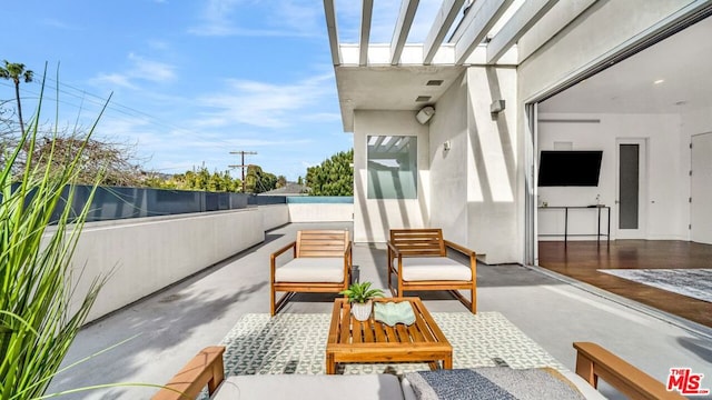 view of patio with outdoor lounge area