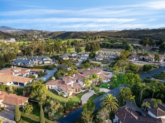 aerial view featuring a mountain view