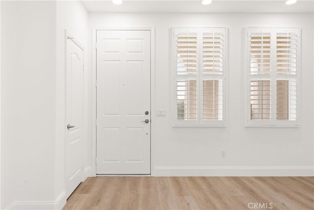 entrance foyer featuring light hardwood / wood-style flooring