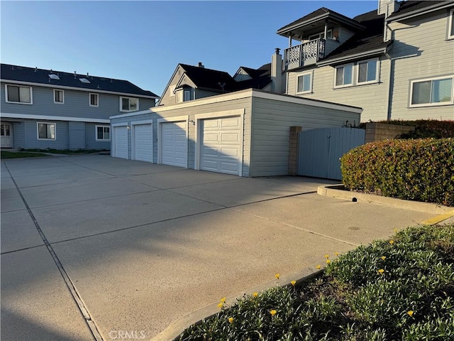 garage with driveway