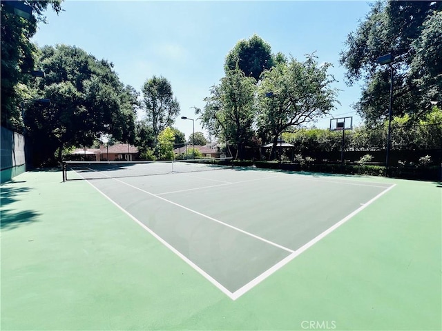 view of tennis court