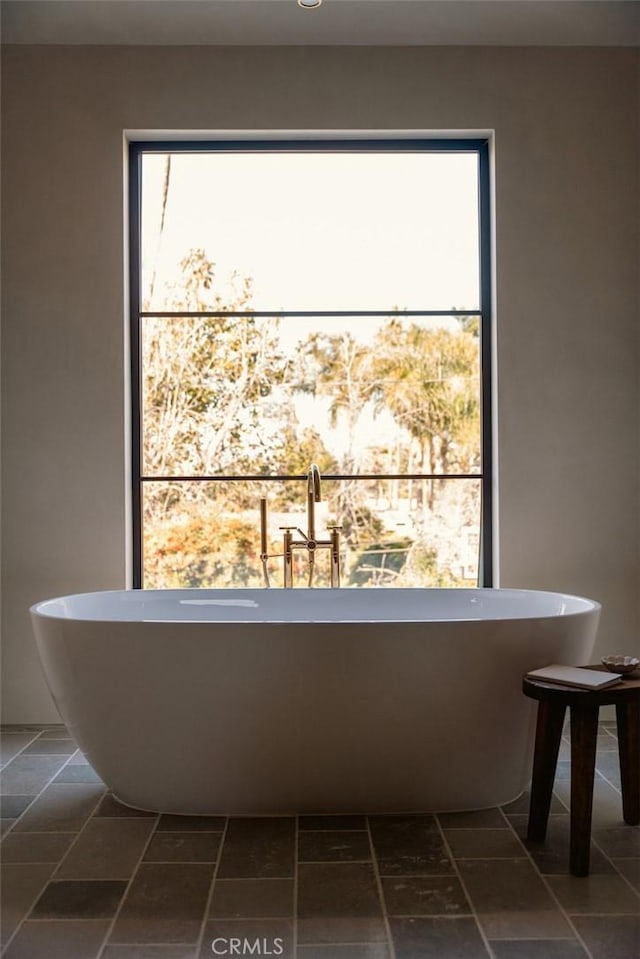 interior space with a freestanding bath