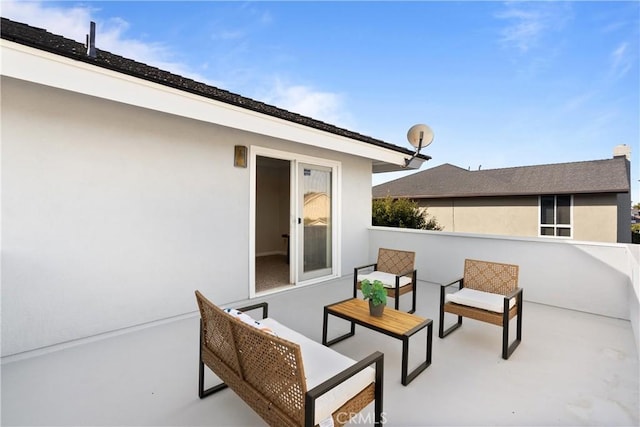 view of patio with an outdoor living space