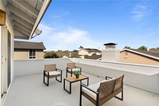 view of patio with a balcony