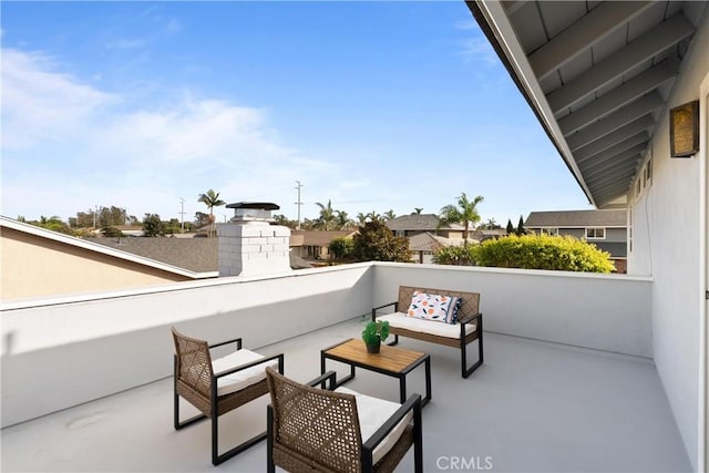 balcony featuring an outdoor hangout area