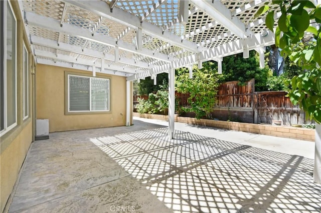 view of patio / terrace with a pergola