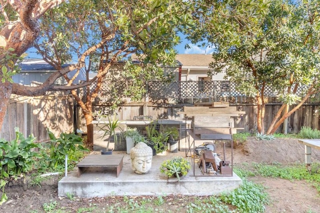 view of yard with a patio area