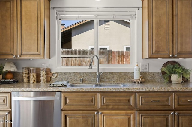 kitchen featuring dishwasher and sink