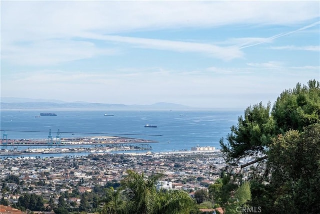 property view of water with a mountain view