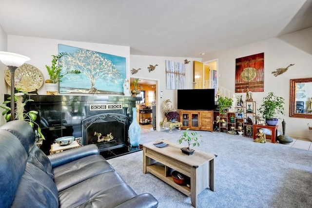 view of carpeted living room