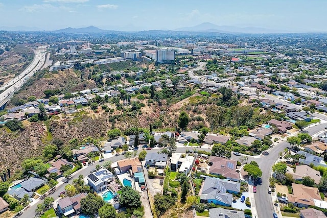 aerial view featuring a mountain view