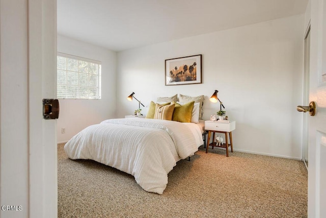 view of carpeted bedroom