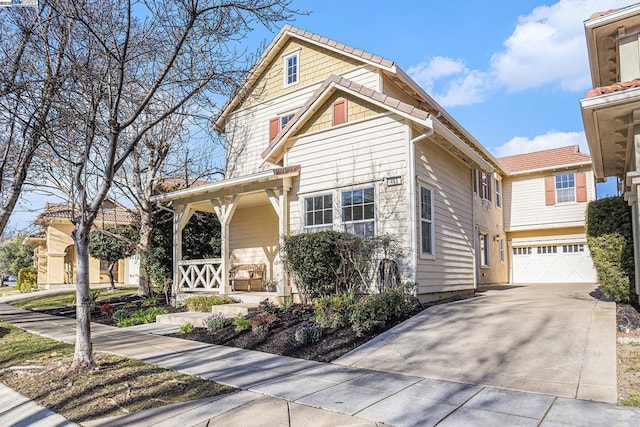 view of front of house featuring a garage