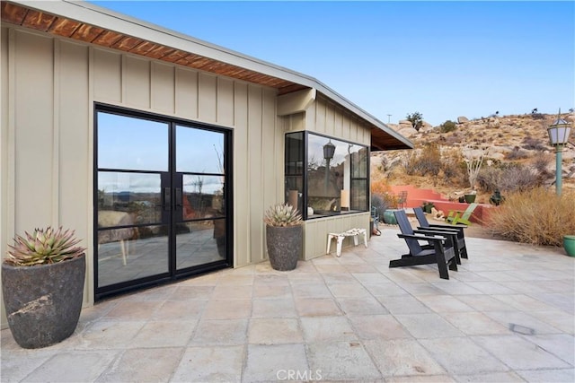 view of patio with french doors