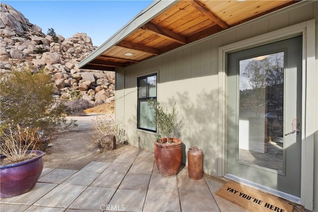 view of home's exterior featuring a patio