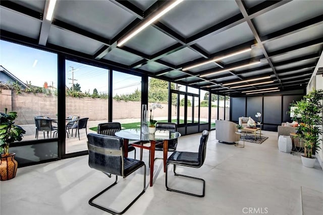 view of patio / terrace featuring outdoor dining space and a fenced backyard