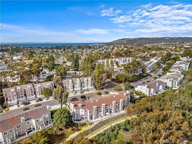 aerial view with a residential view