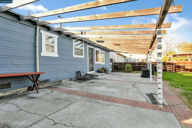 view of patio / terrace with a pergola