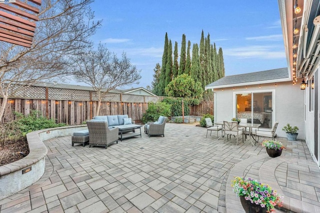 view of patio with outdoor lounge area