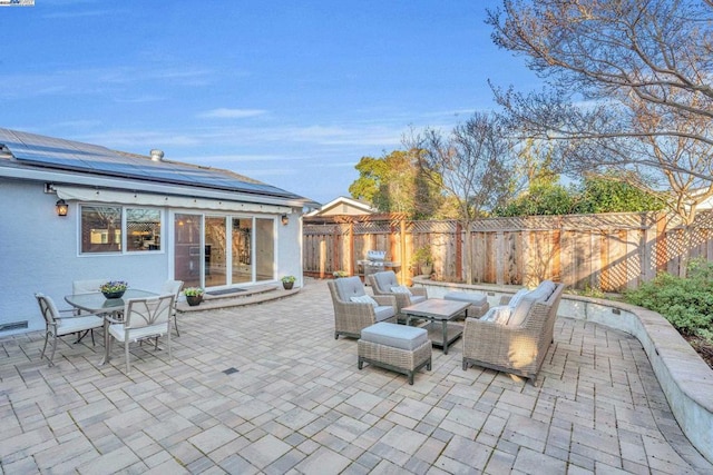 view of patio / terrace with an outdoor hangout area