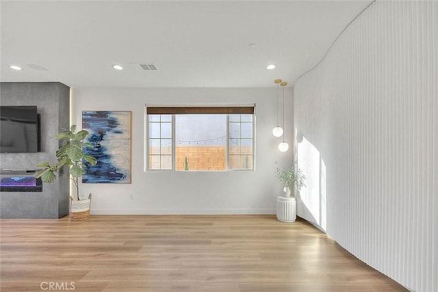 living room featuring light hardwood / wood-style floors