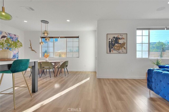 dining room featuring hardwood / wood-style flooring