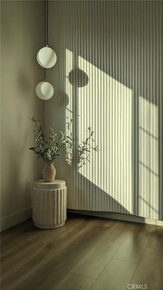 interior space featuring wood-type flooring