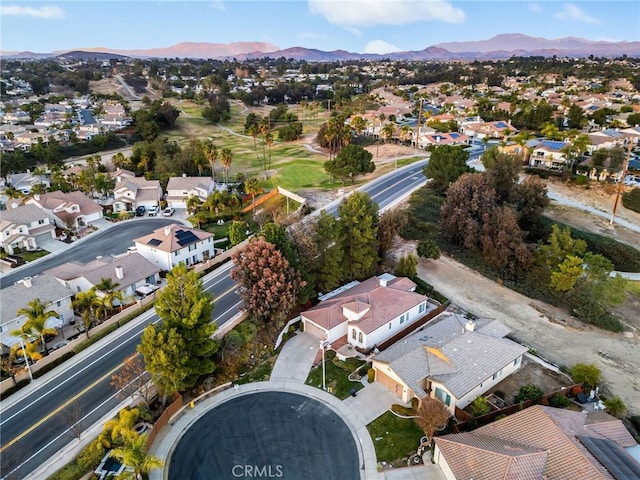 bird's eye view featuring a mountain view