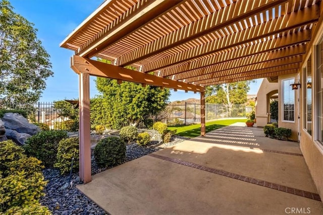 view of patio / terrace with a pergola