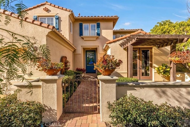 view of front of property with french doors