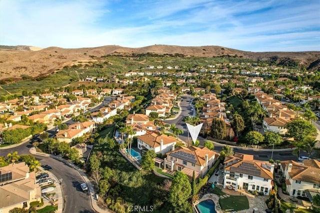 aerial view featuring a mountain view